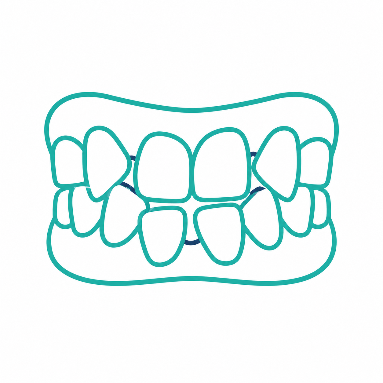Crowded teeth icon