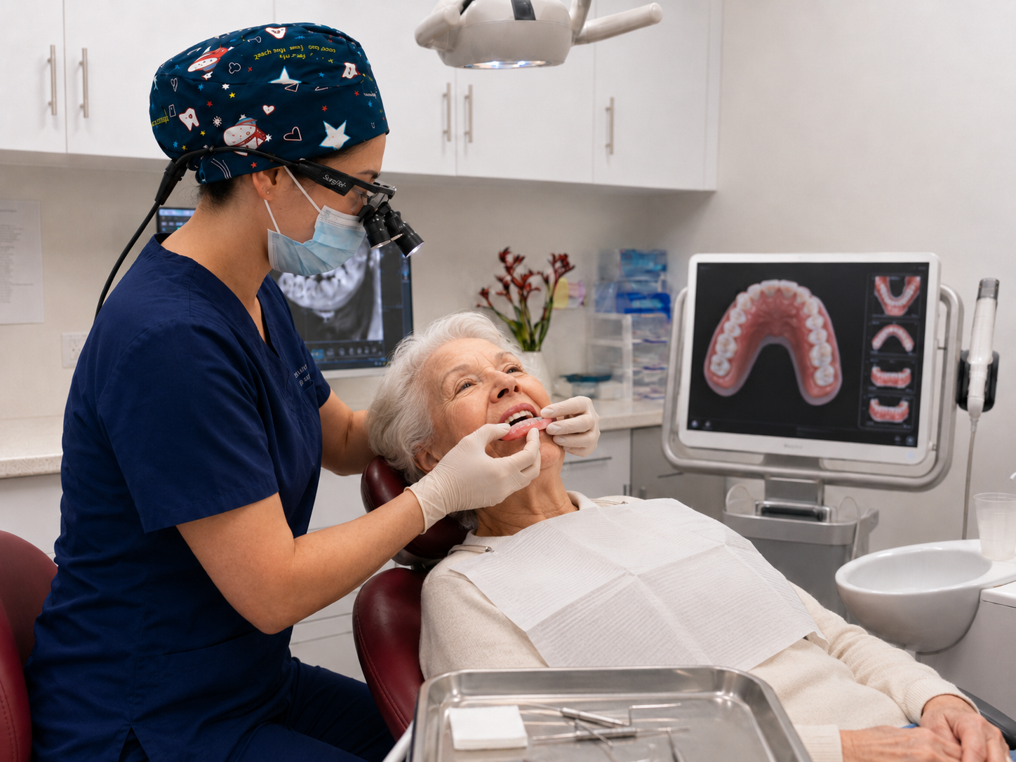 Dentist discussing dentures and dental bridges for missing teeth at Lara Dental Prime in Lara VIC