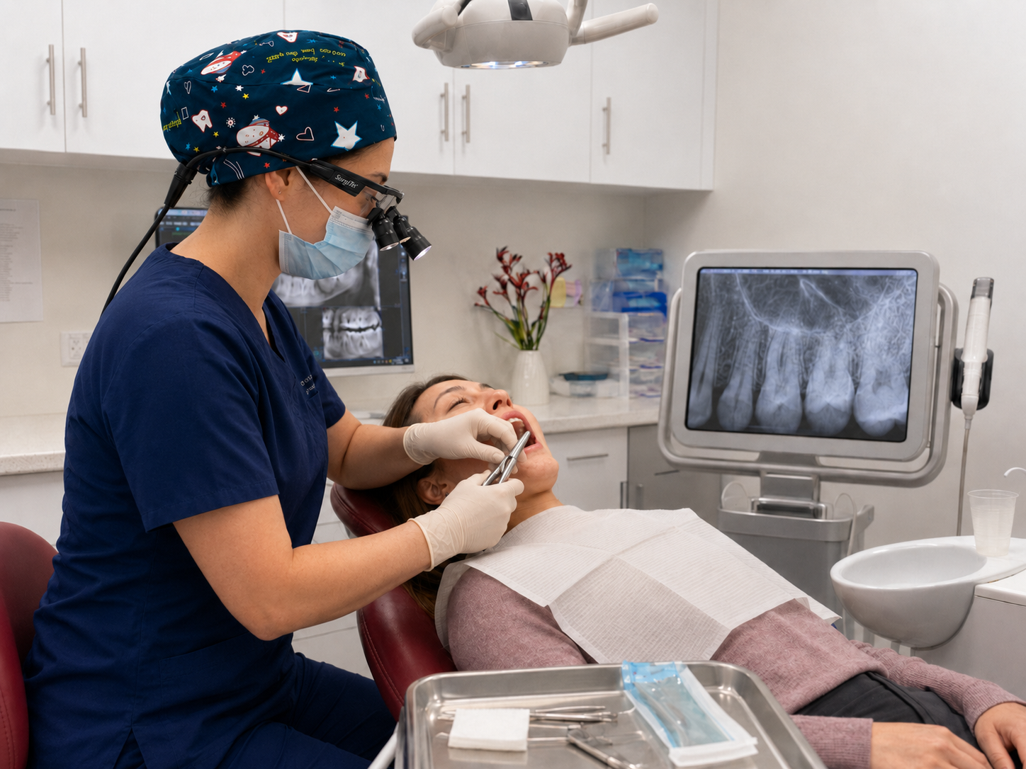 Dentist assessing wisdom tooth pain and extraction options at Lara Dental Prime in Lara VIC
